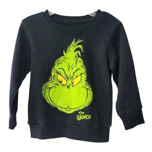 DR SEUSS "The Grinch" Black Pullover Crew Neck Sweatshirt - Toddler Boys 2T